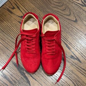 Christian Louboutin - Vibrant Red Sneakers